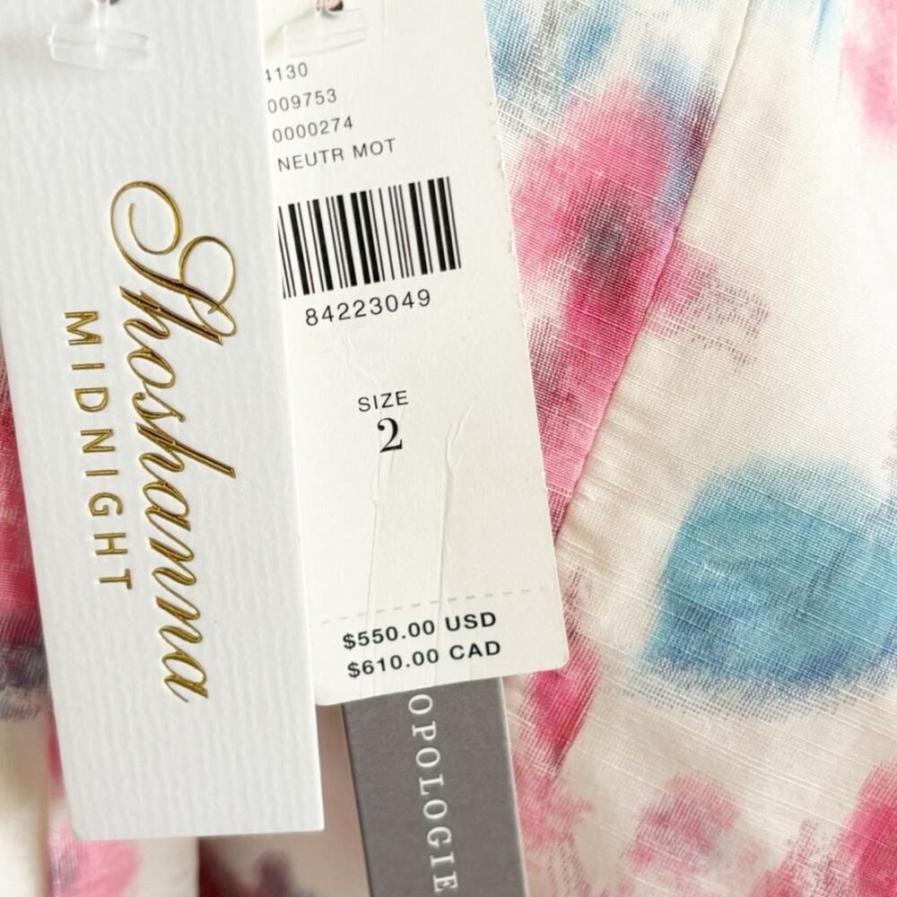 Anthropologie Shoshanna Midnight Raffaella Mini Dress 2 White NWT - Picture 8 of 11